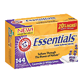 Arm & Hammer Essentials fabric softener sheets, lavender & linen scent Left Picture